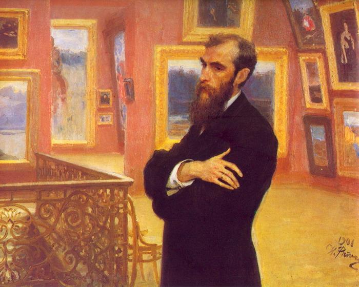 Portrait of Pavel Mikhailovich Tretyakov, llya Yefimovich Repin